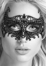 Load image into Gallery viewer, B&amp;w Lace Eye Mask Empress
