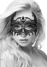 Load image into Gallery viewer, B&amp;w Lace Eye Mask Empress
