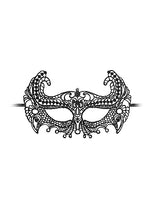 Load image into Gallery viewer, B&amp;w Lace Eye Mask Empress
