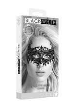 Load image into Gallery viewer, B&amp;w Lace Eye Mask Empress
