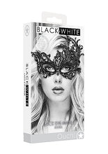 Load image into Gallery viewer, B&amp;w Lace Eye Mask Royal
