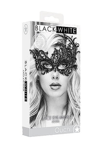 B&w Lace Eye Mask Royal