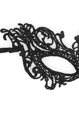 Load image into Gallery viewer, B&amp;w Lace Eye Mask Royal
