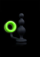 Load image into Gallery viewer, Glow Beads Butt Plug W/ Cock Ring Glow In The Dark
