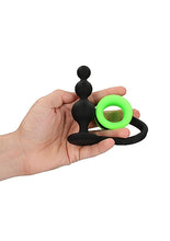 Load image into Gallery viewer, Glow Beads Butt Plug W/ Cock Ring Glow In The Dark
