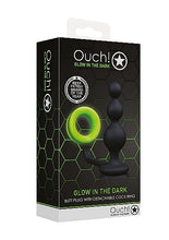 Load image into Gallery viewer, Glow Beads Butt Plug W/ Cock Ring Glow In The Dark
