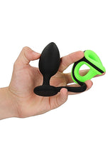 Load image into Gallery viewer, Glow Butt Plug W/ Cock Ring &amp; Ball Strap Glow In The Dark
