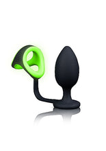 Load image into Gallery viewer, Glow Butt Plug W/ Cock Ring &amp; Ball Strap Glow In The Dark
