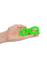 Load image into Gallery viewer, Glow 2pcs Cock Ring Set Glow In The Dark
