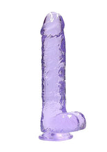 Load image into Gallery viewer, Realrock Realistic Dildo W/ Balls 10in Purple
