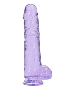 Realrock Realistic Dildo W/ Balls 10in Purple