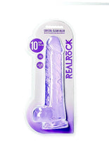 Load image into Gallery viewer, Realrock Realistic Dildo W/ Balls 10in Purple
