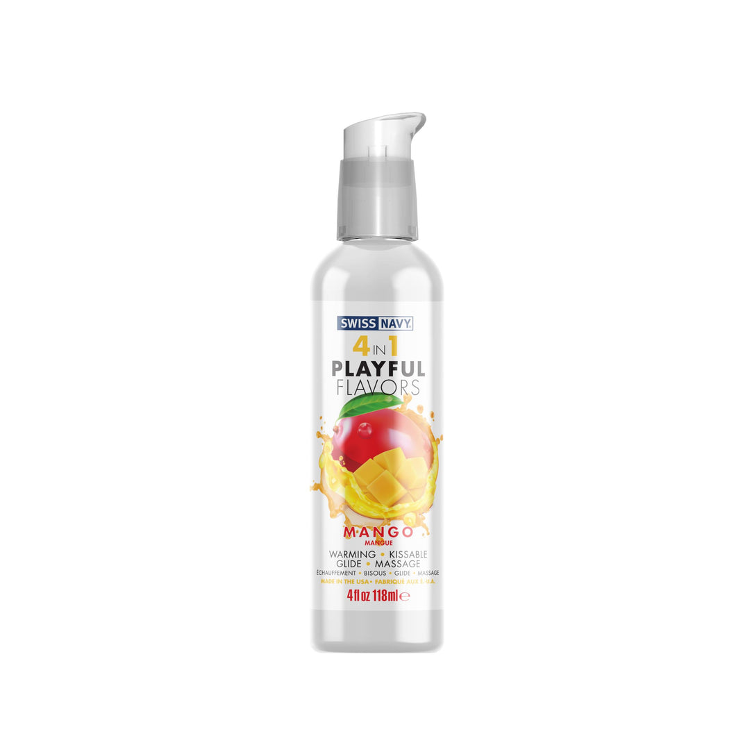 Swiss Navy 4 In 1 Playful Flavors Mango 4 Oz