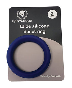 Wide Silicone Donut Ring Blue 2 "