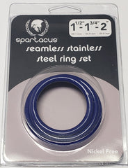 Blue Stainless Steel C-ring Set - 1.5 1.75