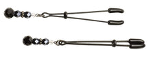 Load image into Gallery viewer, Black Tweezer Clamp Black W/beads
