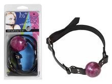 Load image into Gallery viewer, 1 1/2 In Purple Ball Gag W/ Buckle
