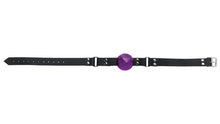 Load image into Gallery viewer, 1 1/2 In Purple Ball Gag W/ Buckle
