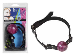 1 1/2 In Purple Ball Gag W/ Buckle