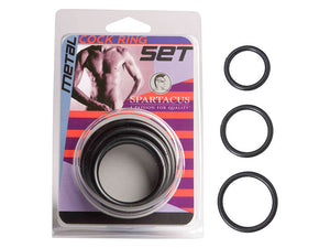 Black Steel C Ring Set