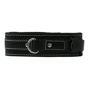 Edge Lined Leather Collar