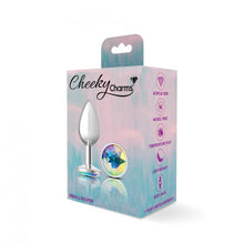 Load image into Gallery viewer, Cheeky Charms Round Clear Iridescent Small Silver Plug
