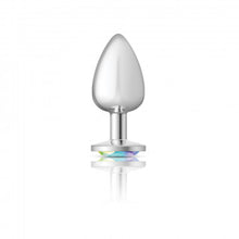 Load image into Gallery viewer, Cheeky Charms Round Clear Iridescent Large Silver Plug
