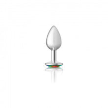 Load image into Gallery viewer, Cheeky Charms Round Rainbow Small Silver Plug
