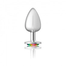 Load image into Gallery viewer, Cheeky Charms Round Rainbow Large Silver Plug
