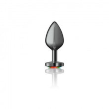 Load image into Gallery viewer, Cheeky Charms Heart Rainbow Medium Gunmetal Butt Plug
