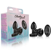 Load image into Gallery viewer, Cheeky Charms Vibrating Metal Plug Gunmetal Medium W/ Remote
