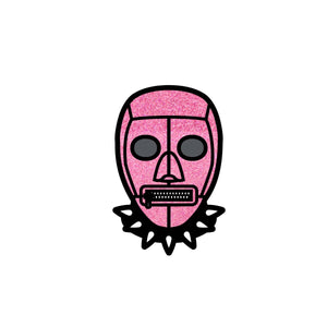 Pink Bondage Mask Pin