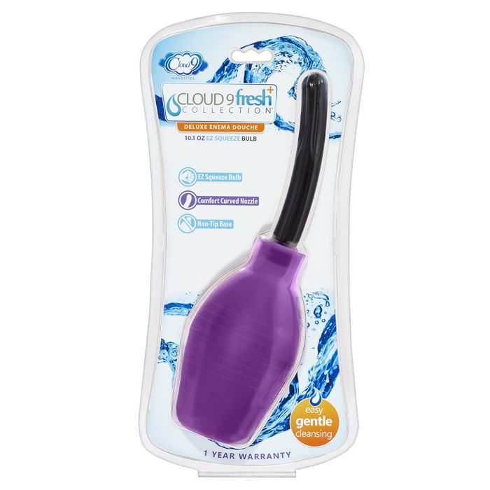 Cloud 9 Fresh + Deluxe Anal Soft Tip Enema Douche 10.1 Oz W/ Ez Squeeze Bulb