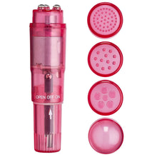 Load image into Gallery viewer, (bulk) Cloud 9 Novelties Mini Massager Pocket Rocket Pink W/ 4 Attachments
