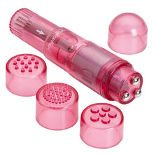 Load image into Gallery viewer, (bulk) Cloud 9 Novelties Mini Massager Pocket Rocket Pink W/ 4 Attachments
