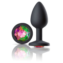 Load image into Gallery viewer, Cloud 9 Gems Black Silicone Anal Plug Small
