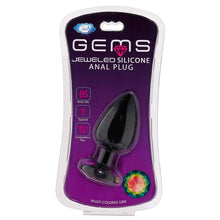 Load image into Gallery viewer, Cloud 9 Gems Black Silicone Anal Plug Large
