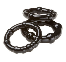 Load image into Gallery viewer, Cloud 9 Cockring Combo Beaded Black
