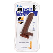 Load image into Gallery viewer, Cloud 9 Dual Density Dildo Touch 6in W/ Balls Brown
