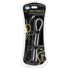 Pro Sensual Xl Pro Rings Black & Clear 2 Pack