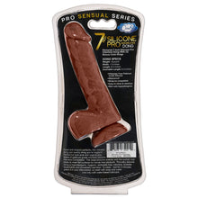 Load image into Gallery viewer, Pro Sensual Premium Silicone Dong W/ 3 C Rings Brown 7 &quot;
