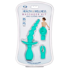 Load image into Gallery viewer, Cloud 9 Health &amp; Wellness Anal Clitoral &amp; Nipple Massager Kit Teal
