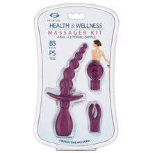 Load image into Gallery viewer, Cloud 9 Health &amp; Wellness Anal Clitoral &amp; Nipple Massager Kit Plum
