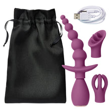 Load image into Gallery viewer, Cloud 9 Health &amp; Wellness Anal Clitoral &amp; Nipple Massager Kit Plum
