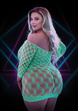 Load image into Gallery viewer, Lapdance Glow In The Dark Mini Dress Q/s
