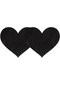 Pasties Black Satin Heart