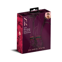 Load image into Gallery viewer, Rosegasm Cuffs W/ Satin Blindfold
