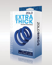 Load image into Gallery viewer, Zolo Extra Thick Silicone Cock Ring 3pk
