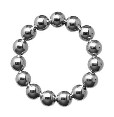 Master Series Stainless Steel Beaded Cockring 2in