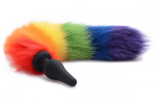 Load image into Gallery viewer, Tailz Rainbow Tail Silicone Butt Plug
